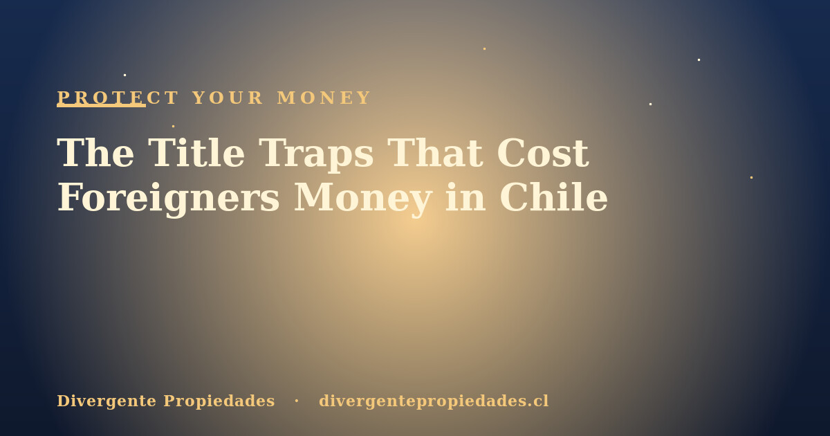 The Title Traps That Cost Foreigners Money in Chile · Divergente Propiedades